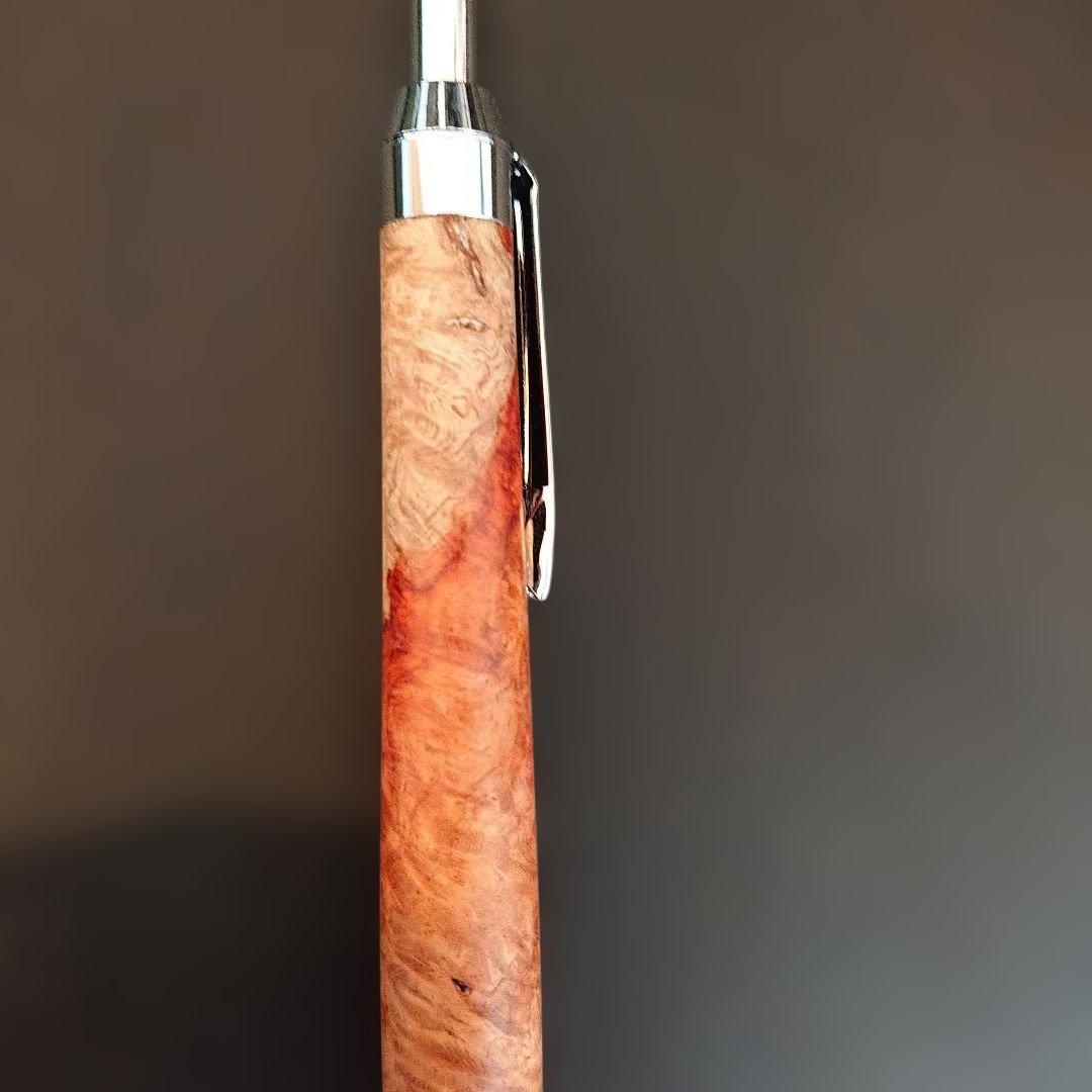 富士瘤クラフト 花梨紅白(アンボイナバール) シャープペン
