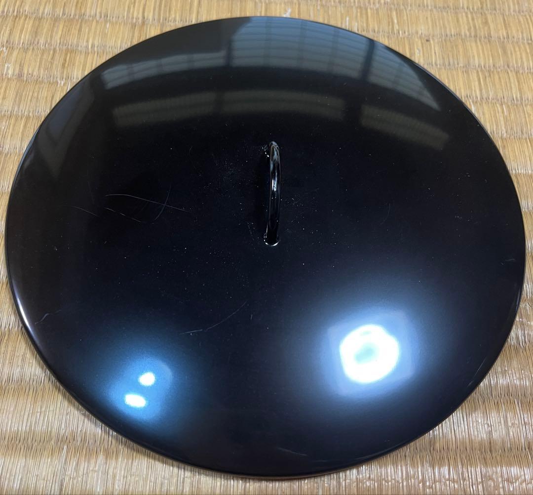 水指　『黄瀬戸　末広』『加藤景治作』『塗蓋』　共箱　茶道具