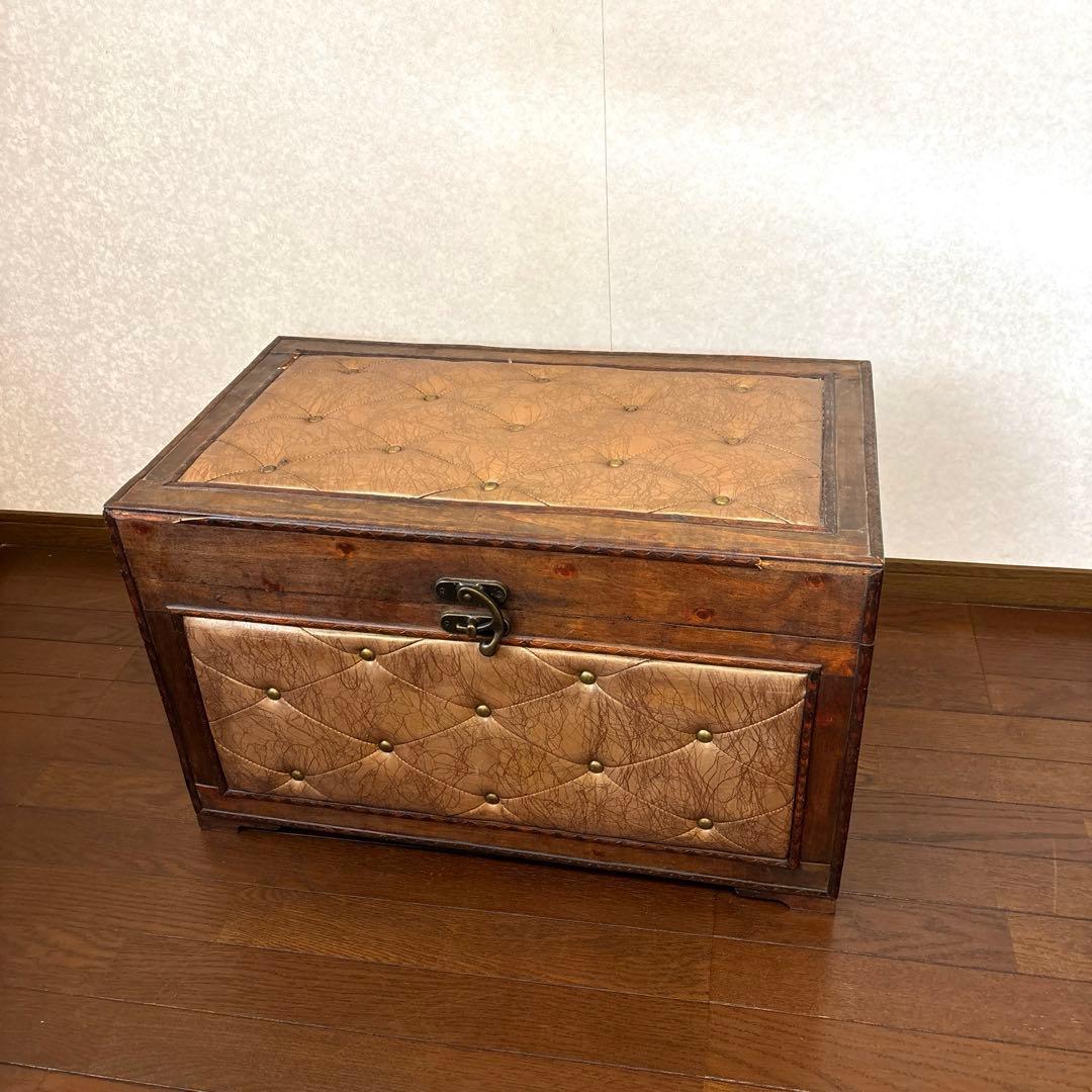 【良品】アンティーク調 収納ボックス 箱 スツール