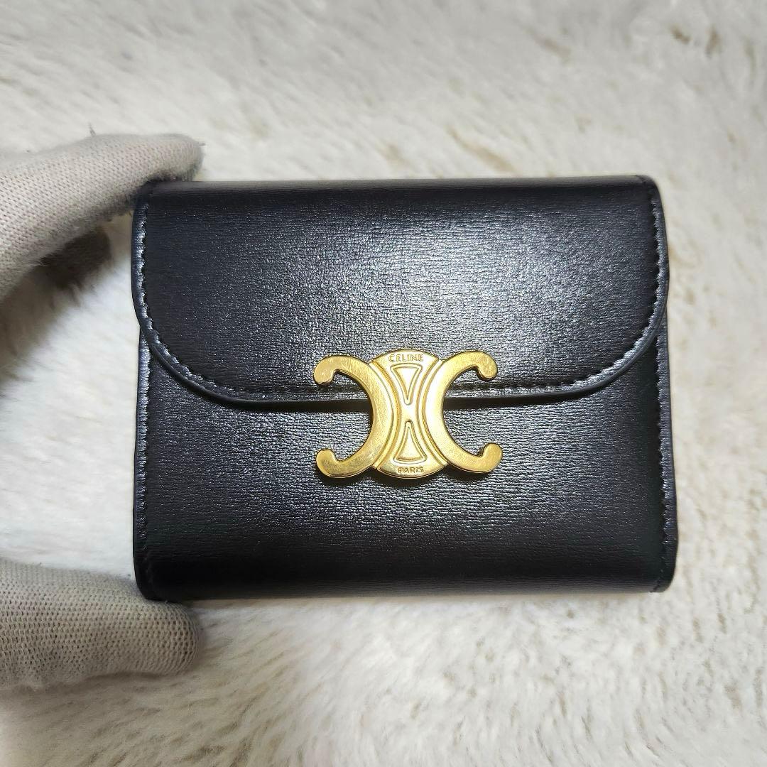 さとつ✨新品同様　正規品✨セリーヌ　三つ折り　スモールフラップウォレット