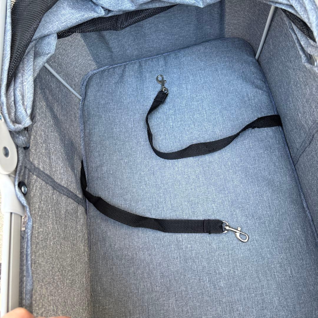 犬用ペットカート グレー 折りたたみ式