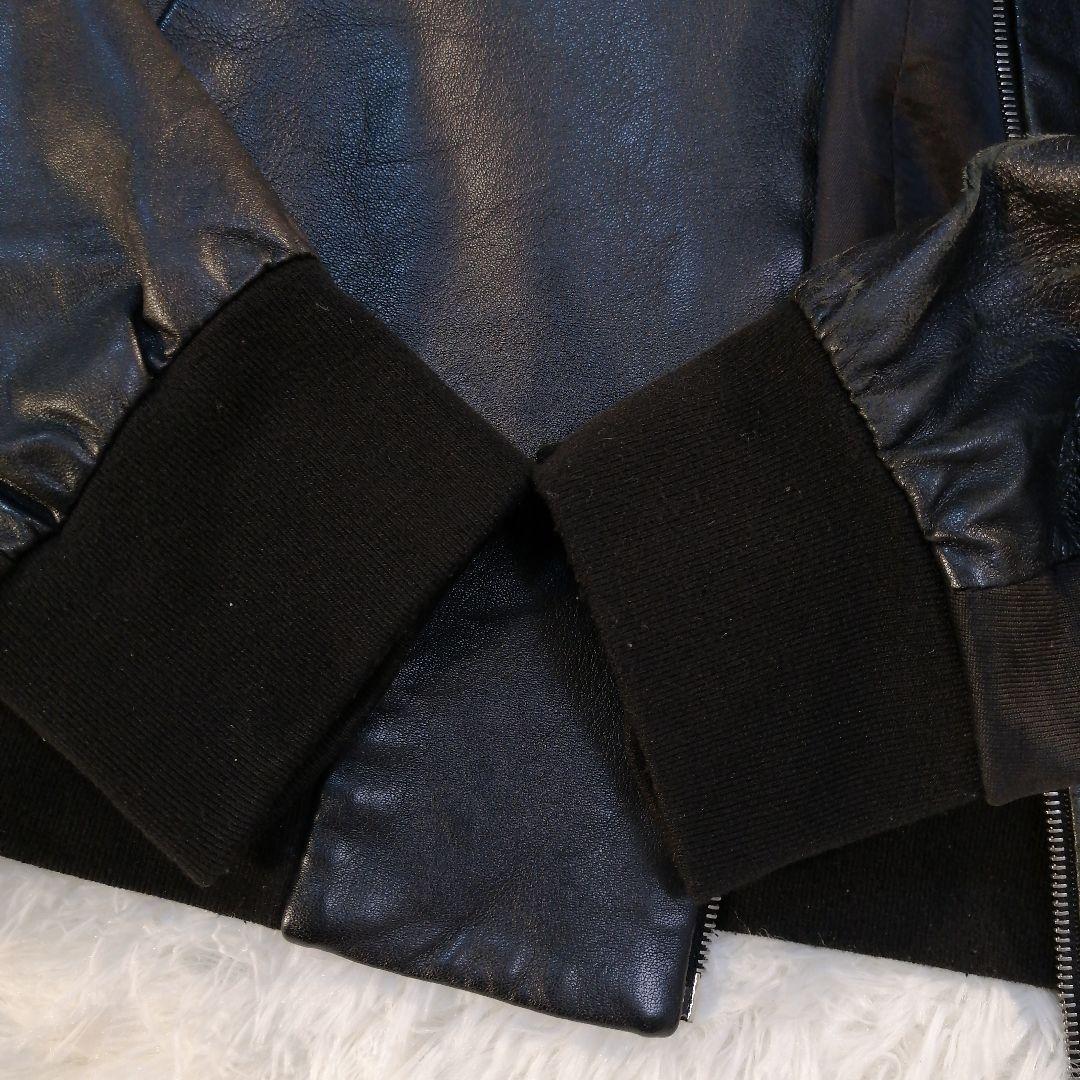 Paul Smith リブ ラムレザー ジャケット ブルゾン サイズL 羊革