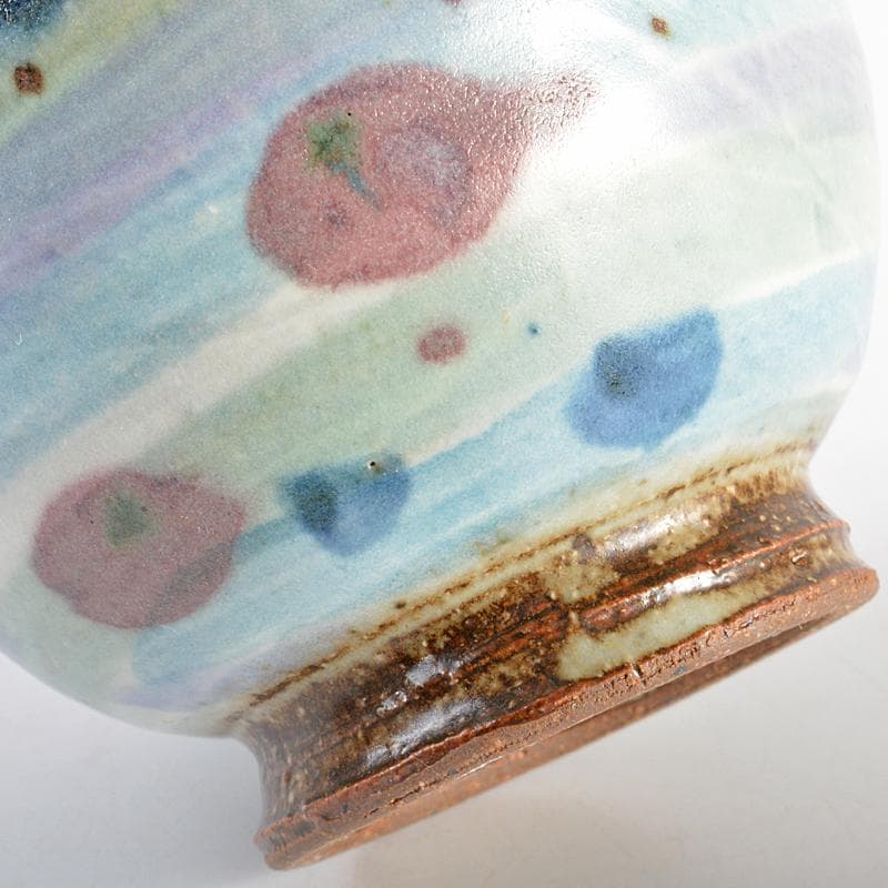 茶道具　河井寛次郎作　糖白釉　花碗　仕覆付　共箱　M　R5806