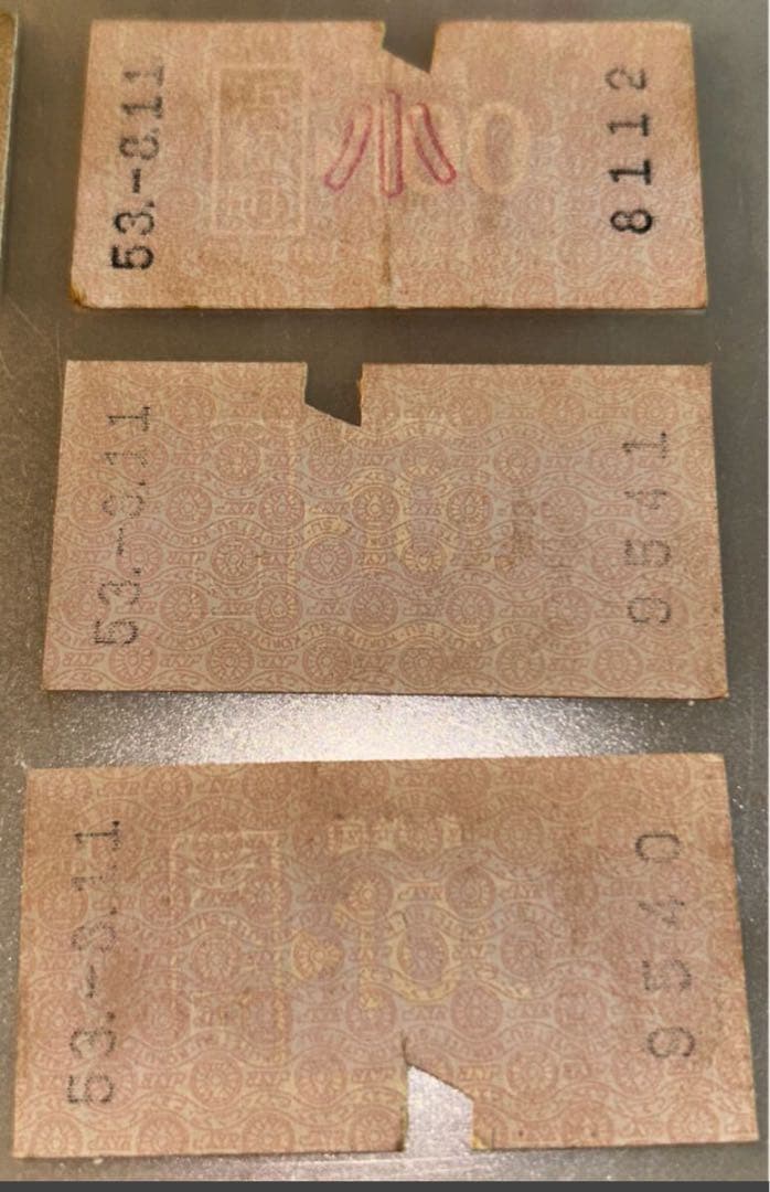 【ビンテージ】昭和53年 使用済み国鉄切符 乗車券6枚