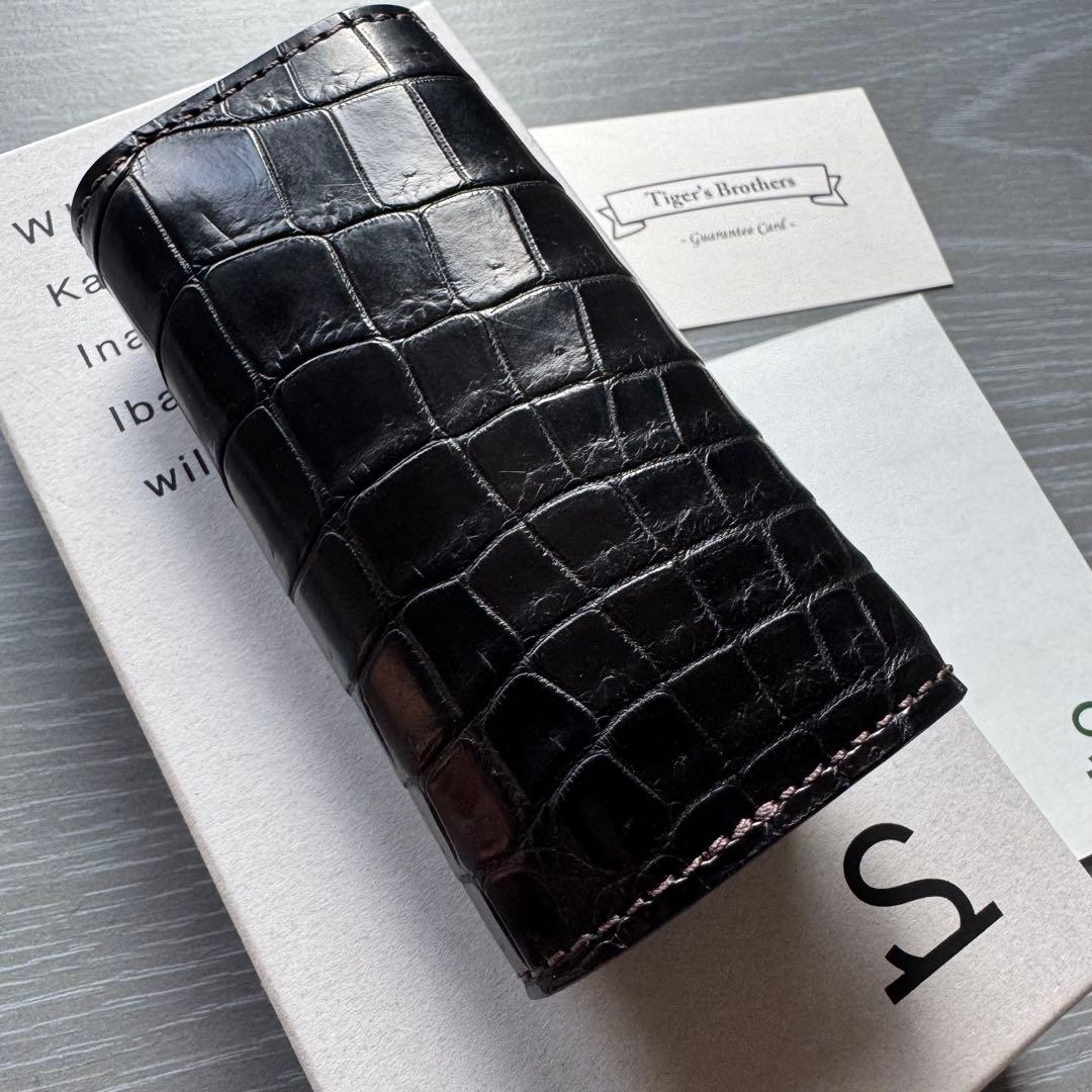 ワイルドスワンズ　クロコダイル　クリッパー3 キーケース　新品　ブラック