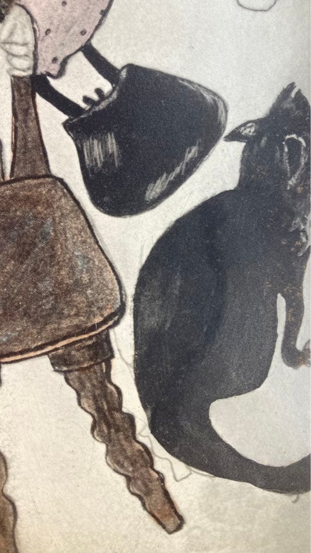 【真作保証】フジ子・ヘミング「「道ばたの椅子」銅版画 直筆サイン 版画