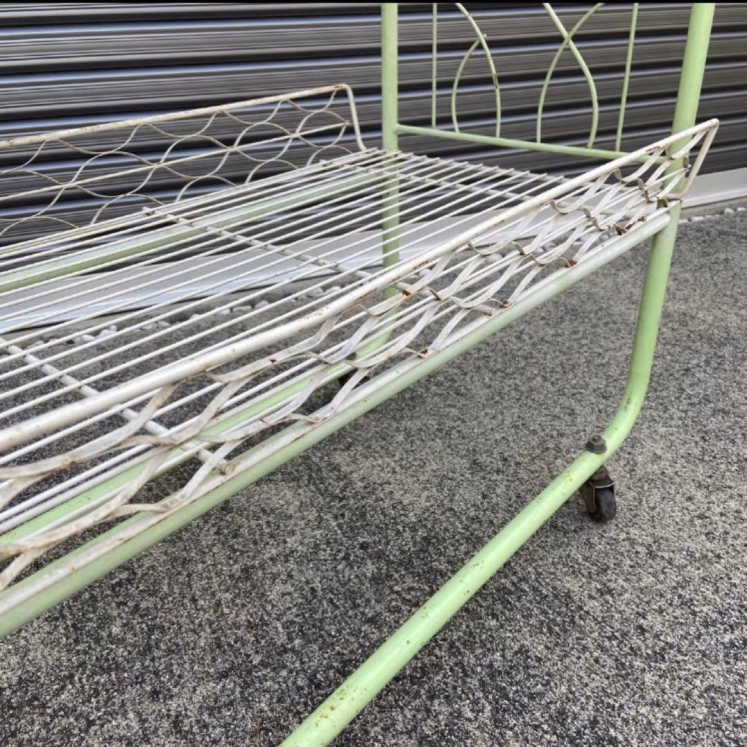 ガーデニング　店舗什器　昭和レトロ　商品棚　飾り棚　ワイヤーラック