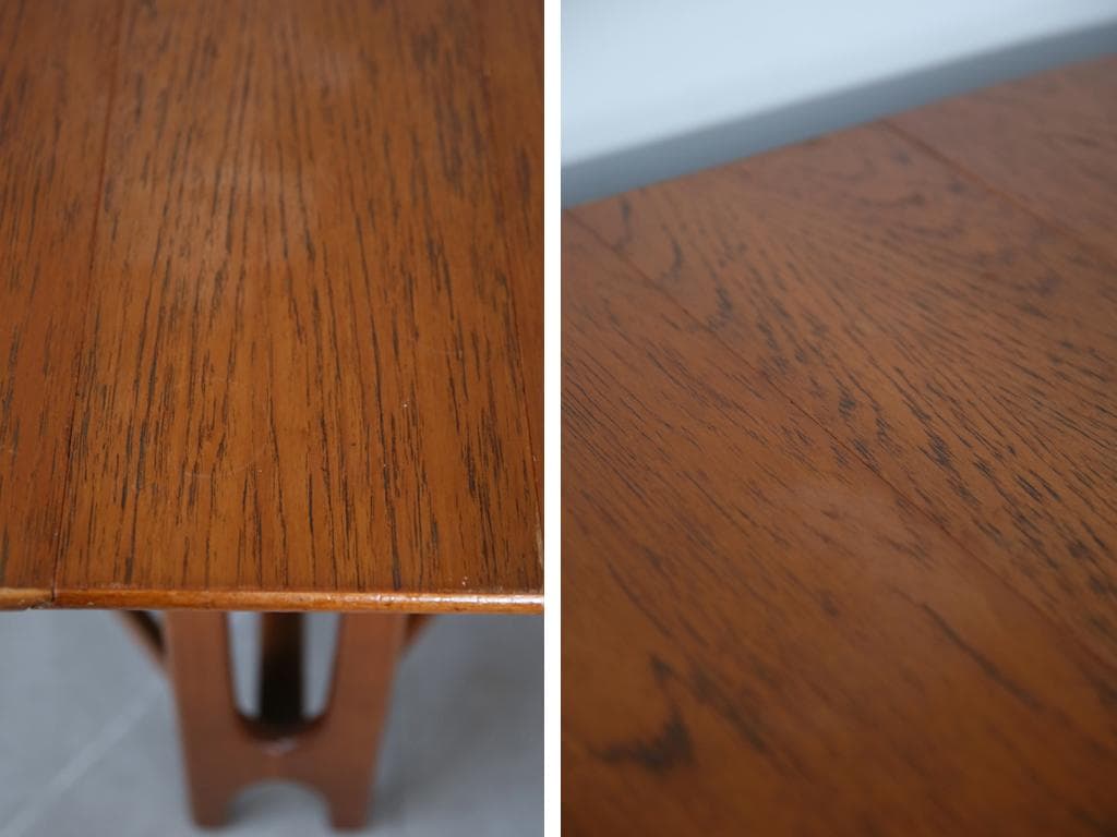 英国アンティーク木製ゲートレッグテーブル/ダイニング机/バタフライ(92-221