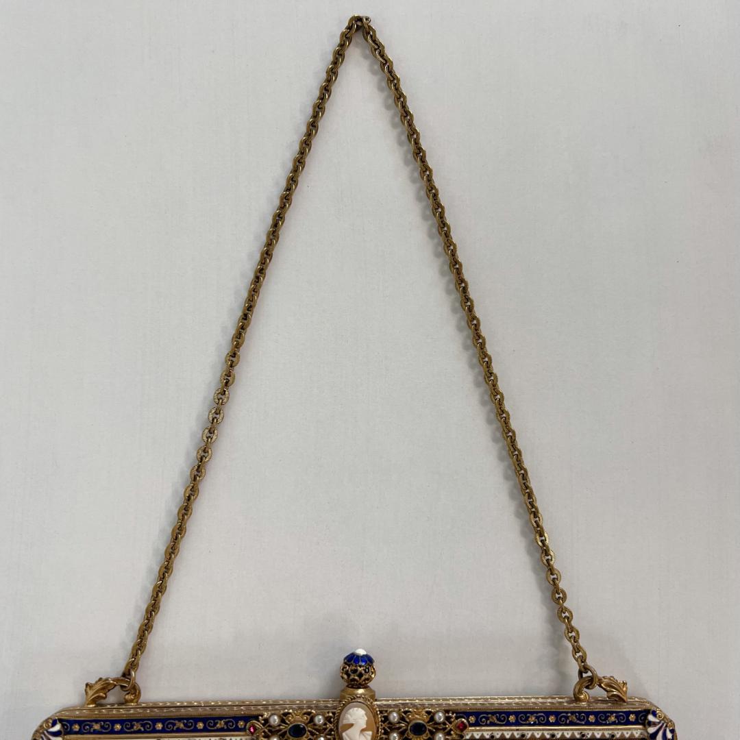 プチポワン刺繍　パーティーバッグ