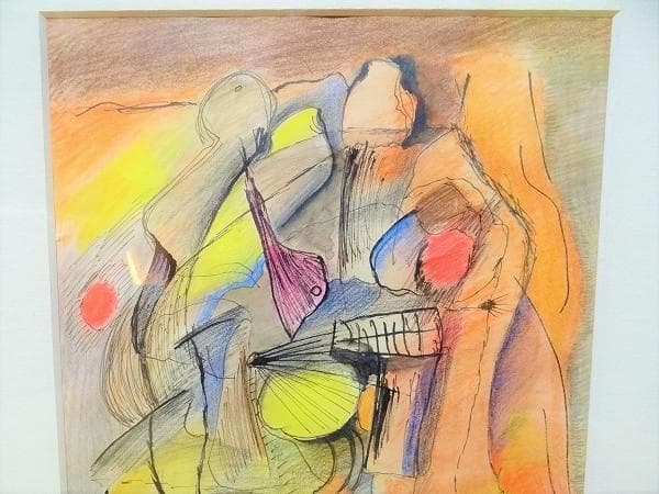 80年代 ビンテージ 真作 1985年 野口登士子 浜辺 直筆サイン入り 絵画