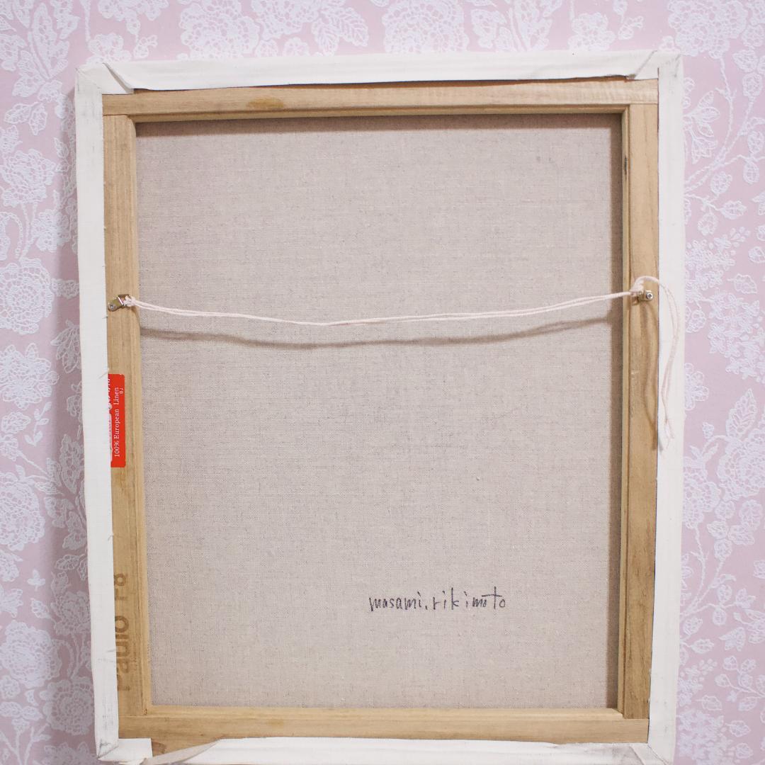 「フレンチブルドック、片パイド」F8 キャンバス 原画 アクリル画 額なし