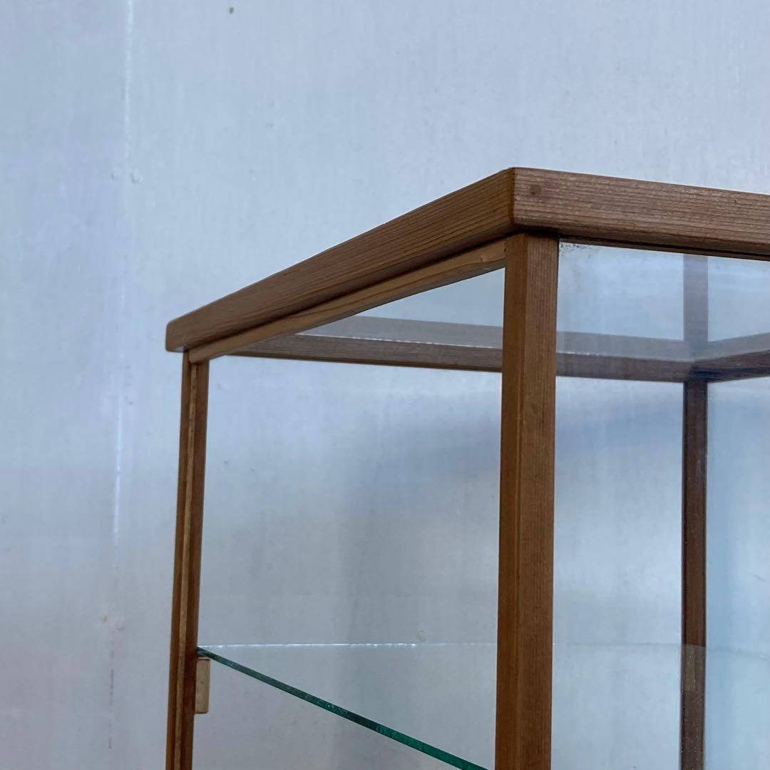 フルヒ / 古い木製ガラスケース 3段 ショーケース オープンラック