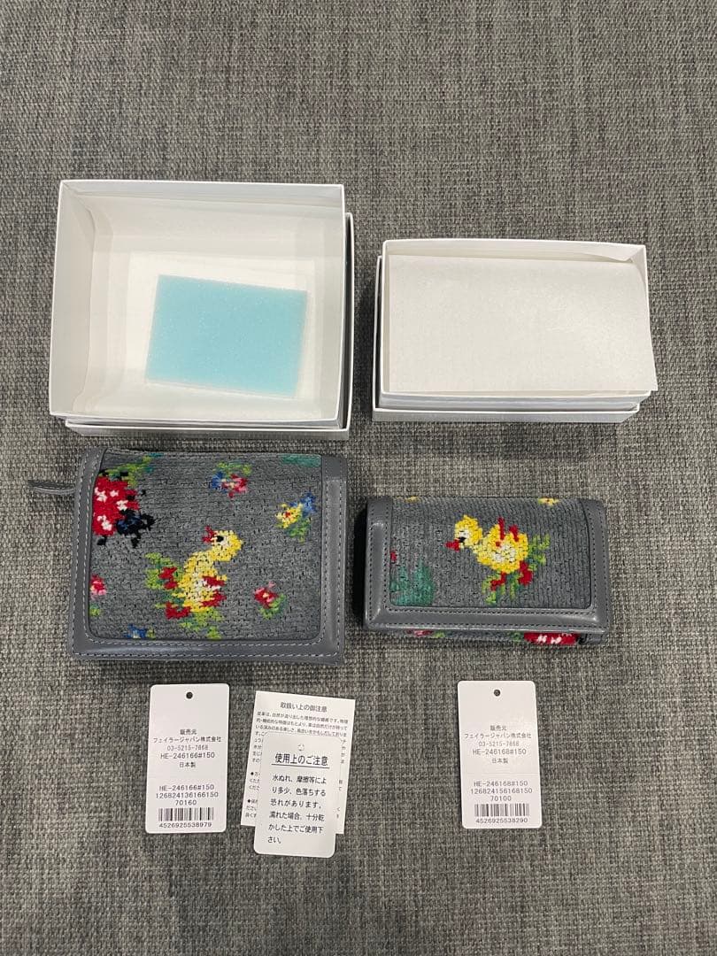 専用出品⭐︎フェイラー　ハイジ　グレー 花柄 二つ折り財布