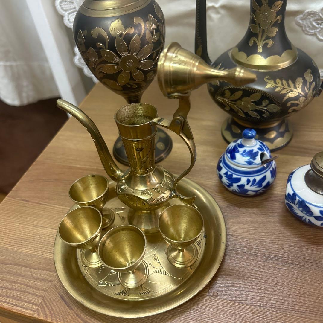 アンティーク海外の品物⭐︎水さし、花瓶、調味料入れ