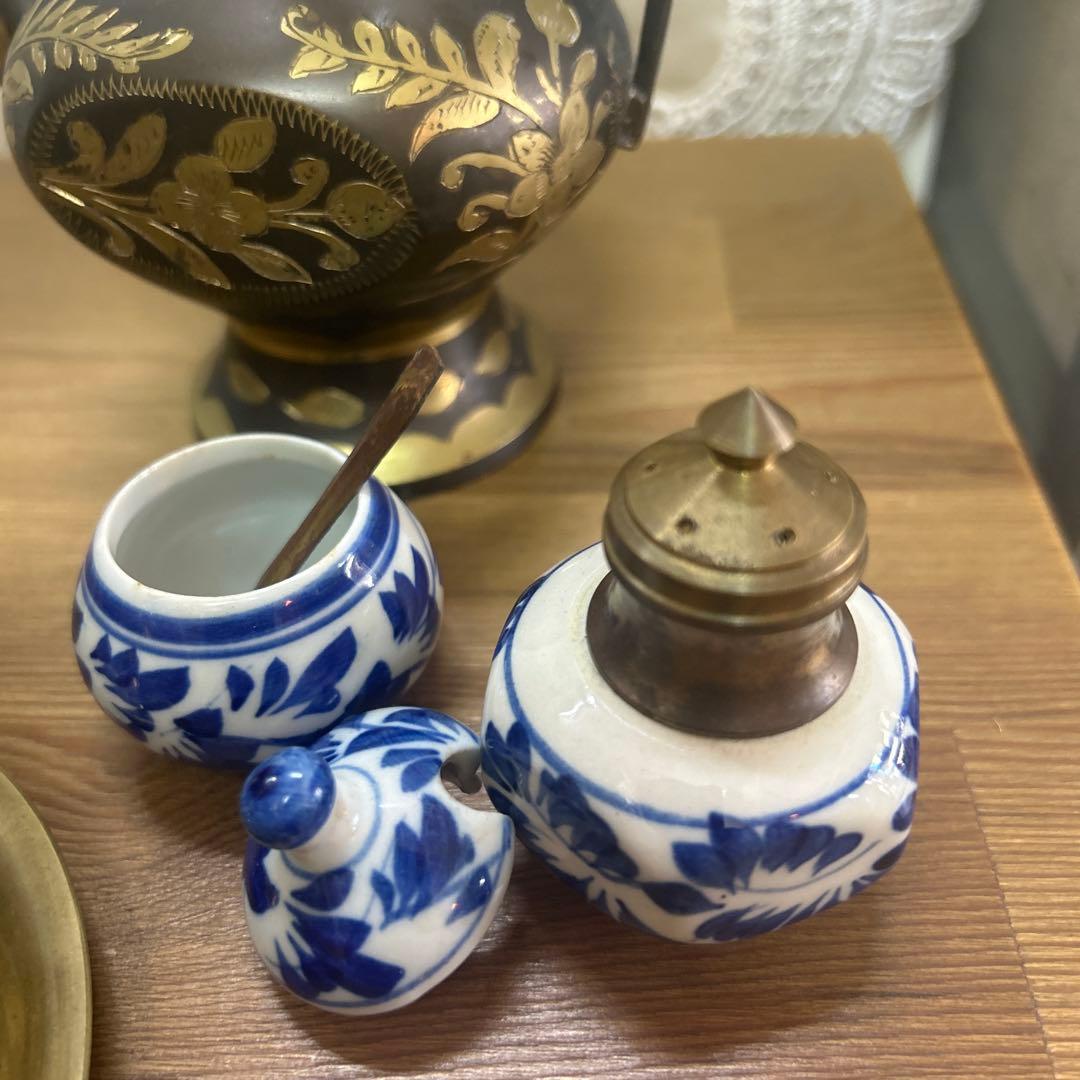 アンティーク海外の品物⭐︎水さし、花瓶、調味料入れ