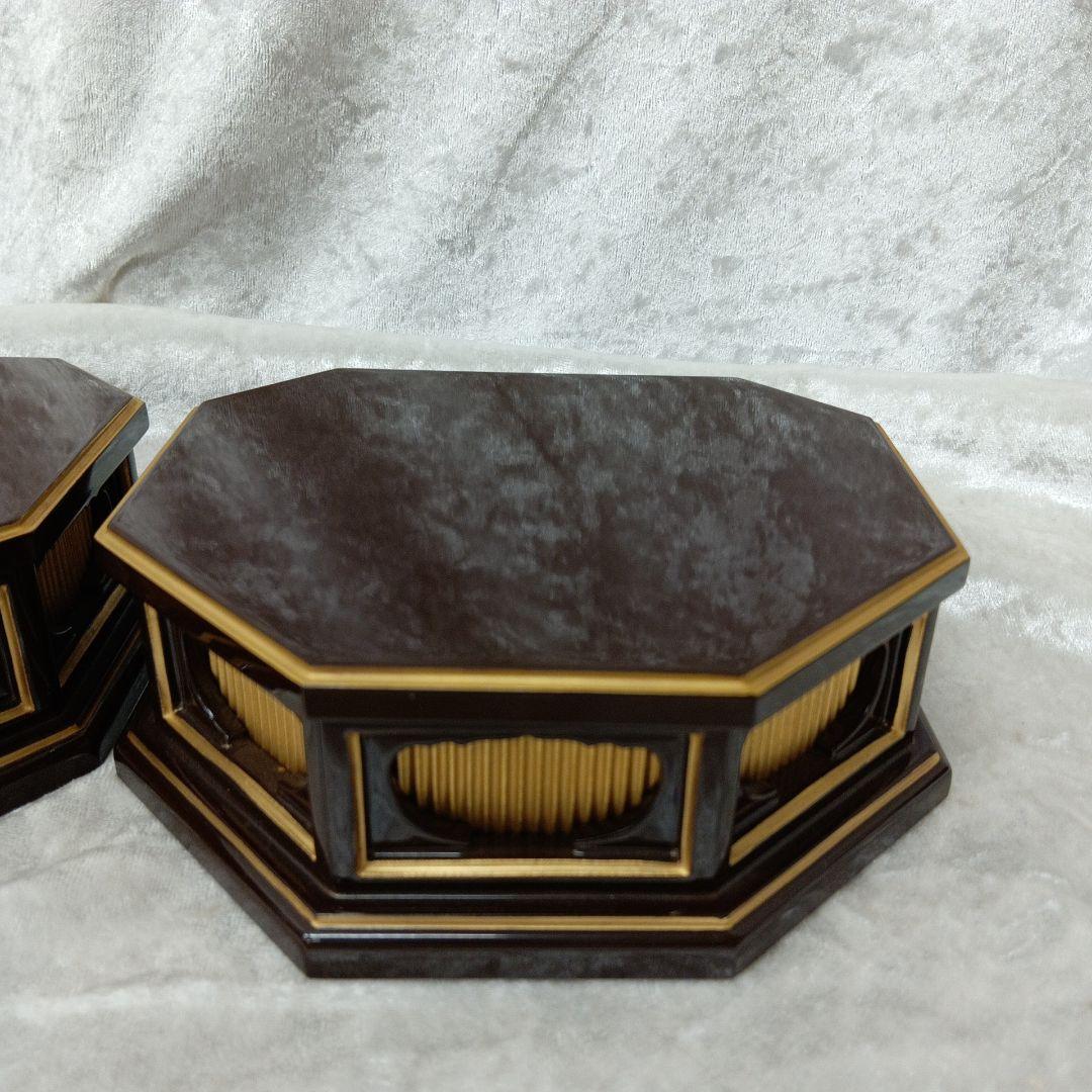 美品 輪島塗 八角形漆器 台座2個セット