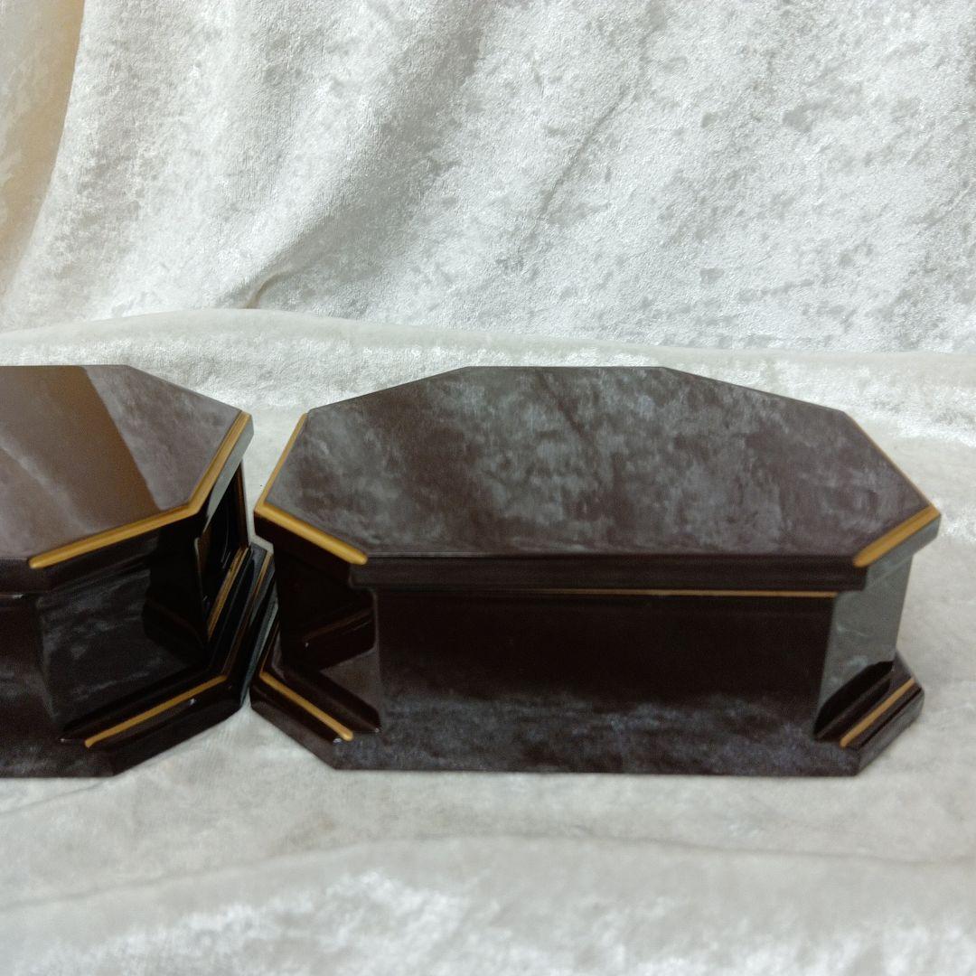 美品 輪島塗 八角形漆器 台座2個セット