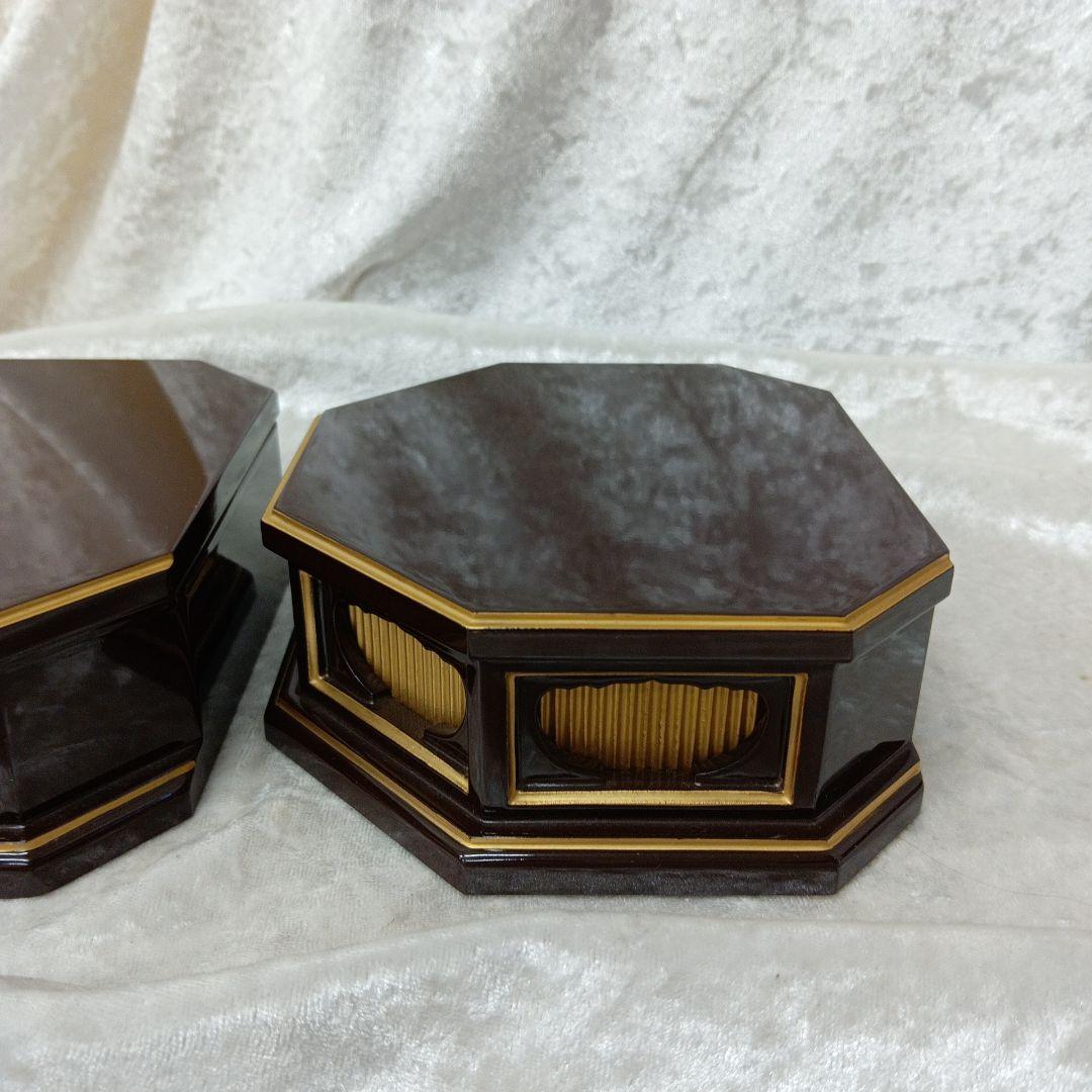美品 輪島塗 八角形漆器 台座2個セット