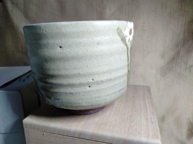 中村秋峰先生　光琳水 水仙絵　10.5x9cm　置き場　温