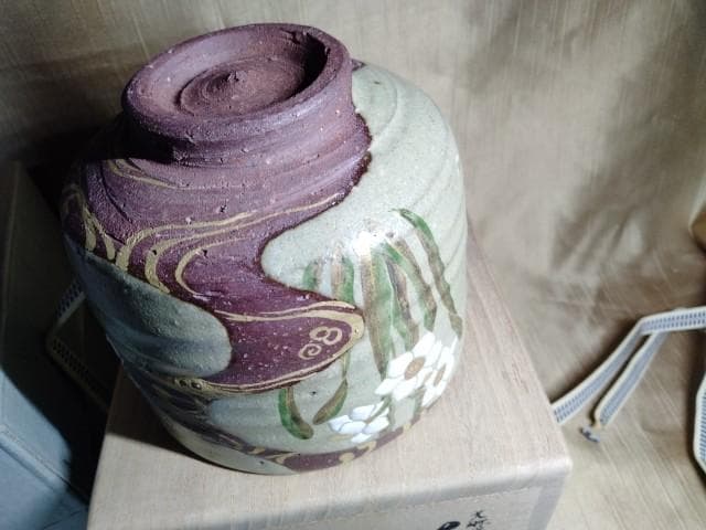 中村秋峰先生　光琳水 水仙絵　10.5x9cm　置き場　温