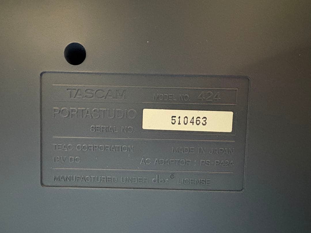 新品　保証書付き　TASCAM PORTASTUDIO 424取り扱い説明書あり