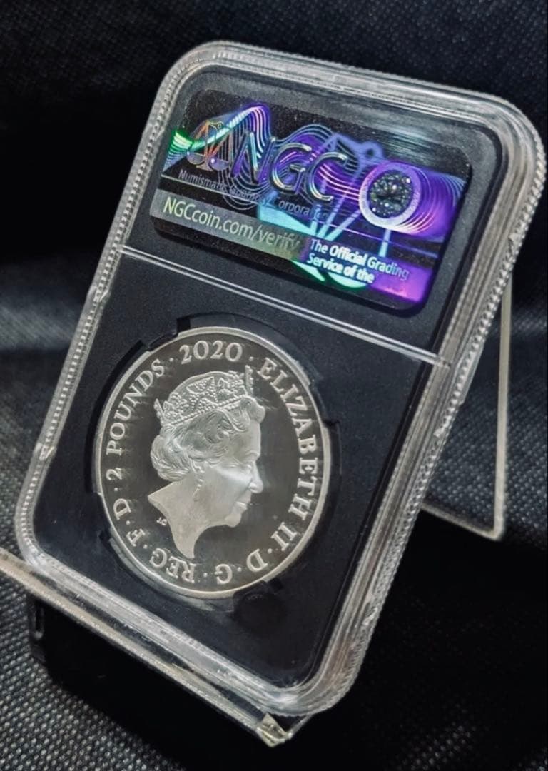 【NGC PF70 最高鑑定】2020年 英国 エルトン・ジョン カラー 銀貨