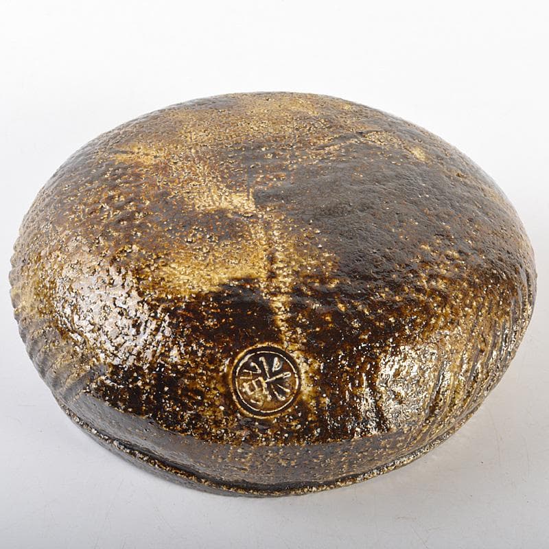 茶道具　楽吉左右衛門　黒楽菓子器　共箱　M　R6771