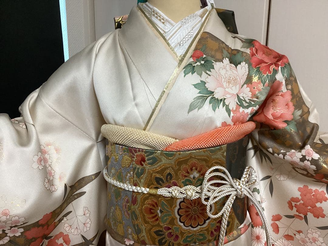 清楚な古典 正絹振袖 ❁⃘*.゜買い足し無しのフルセット 草履バッグ 身丈162