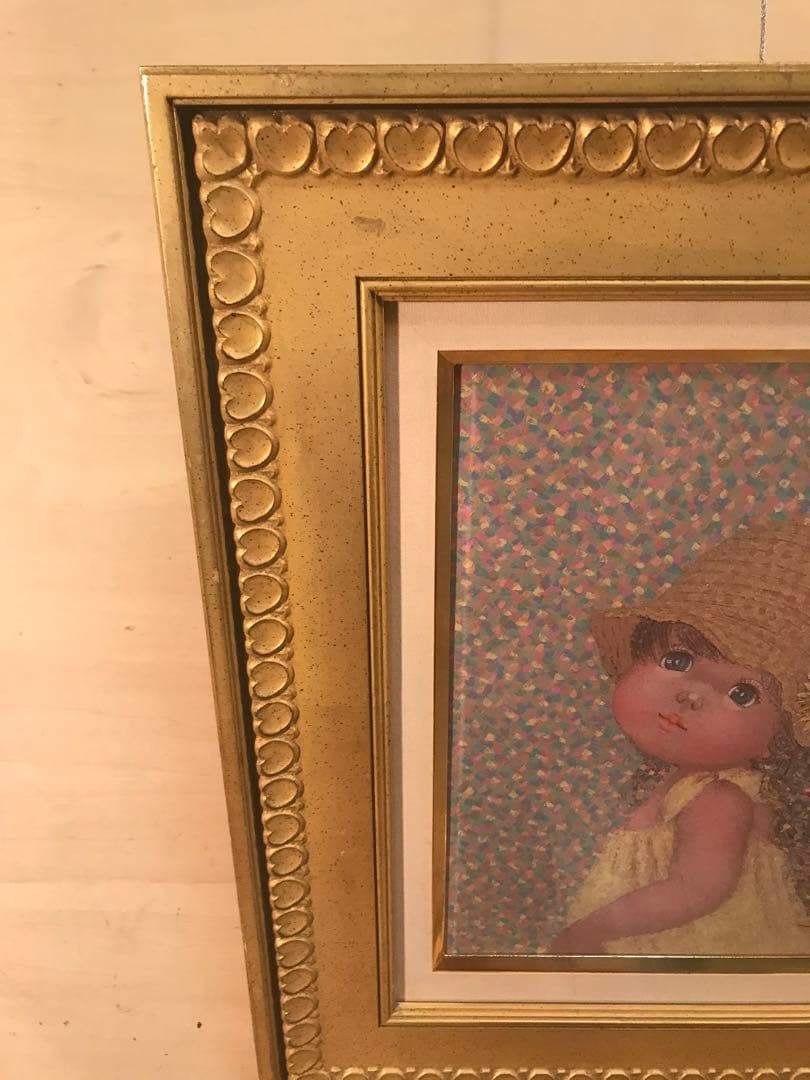 はしぐちみよこ「ひまわりの風」油彩Ｆ３号　画面右下・キャンバス裏に直筆サイン有り