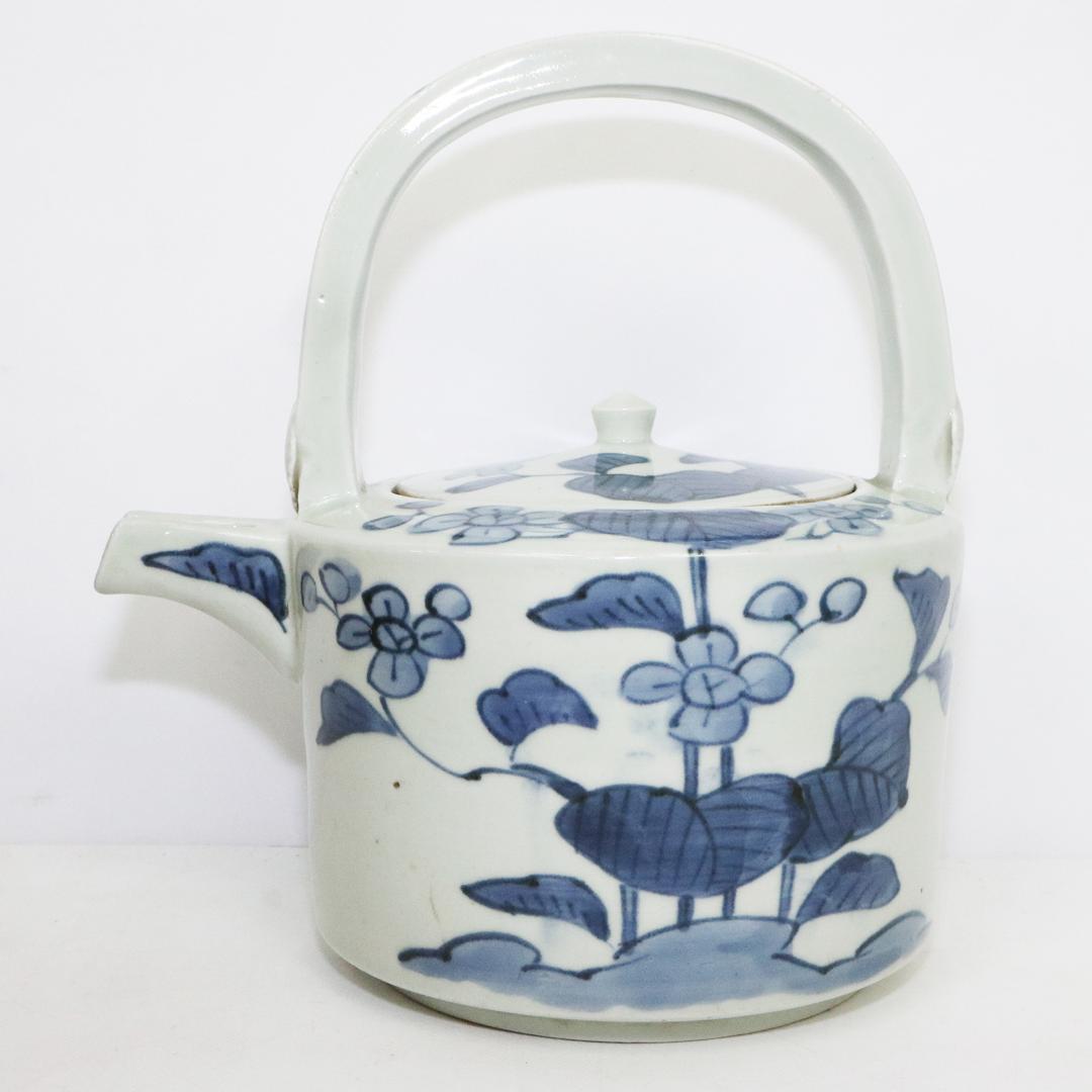 古伊万里　染付 花 蓮子　水注 銚子 酒器