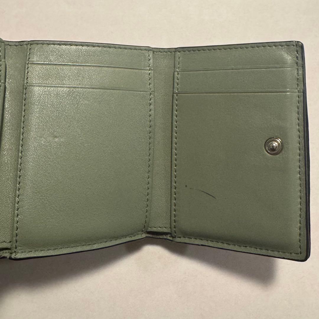 LOEWE グリーン 三つ折り財布