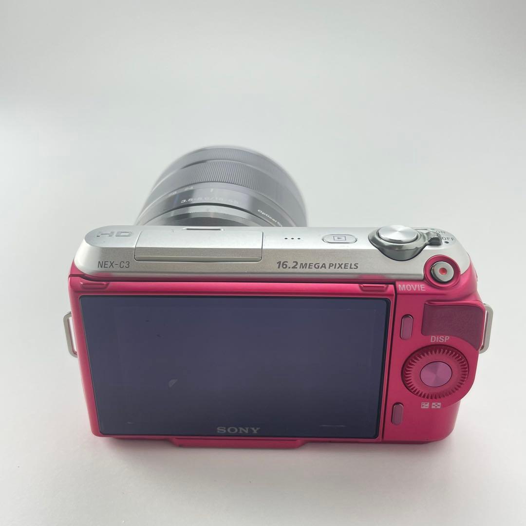 【美品・返品保証】Sony NEX-C3 ピンク 標準ズームレンズキット