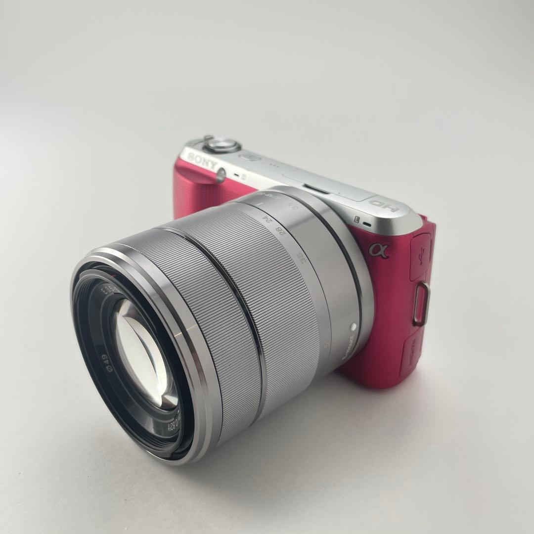 【美品・返品保証】Sony NEX-C3 ピンク 標準ズームレンズキット
