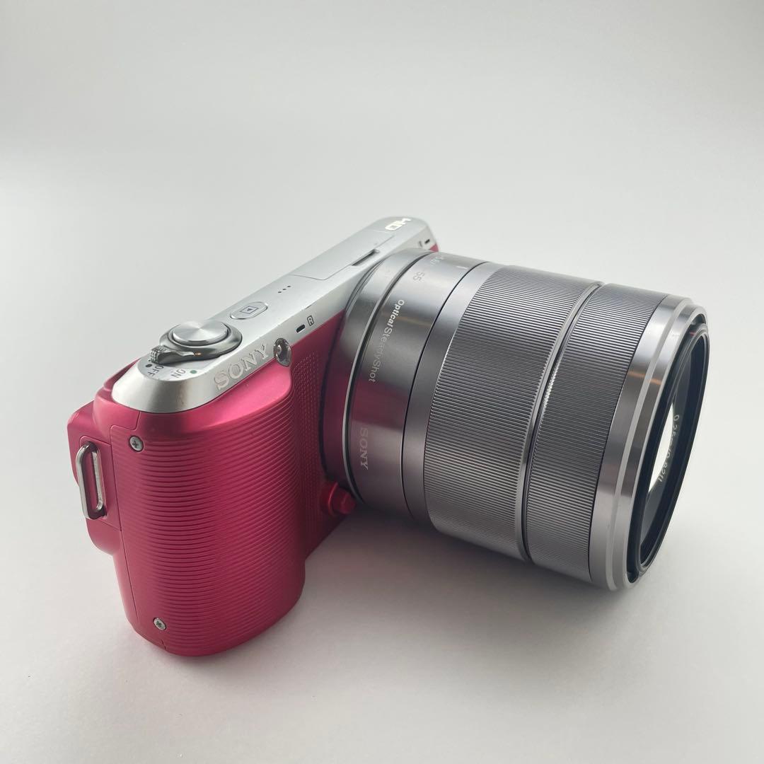 【美品・返品保証】Sony NEX-C3 ピンク 標準ズームレンズキット