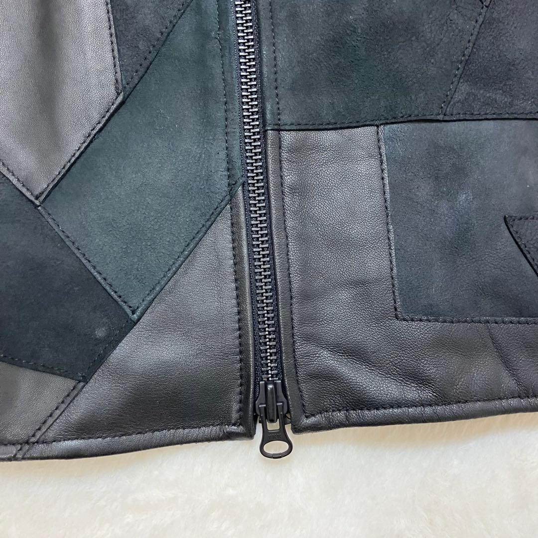 未使用品 Juventus (リューグーレザーズ)パッチワーク レザージャケット