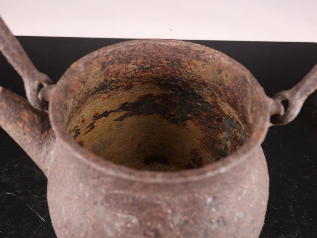 A274 【安之介系】 金銀象嵌 純銀摘 鉄瓶 無銘 水漏れ無し 時代錆びあり