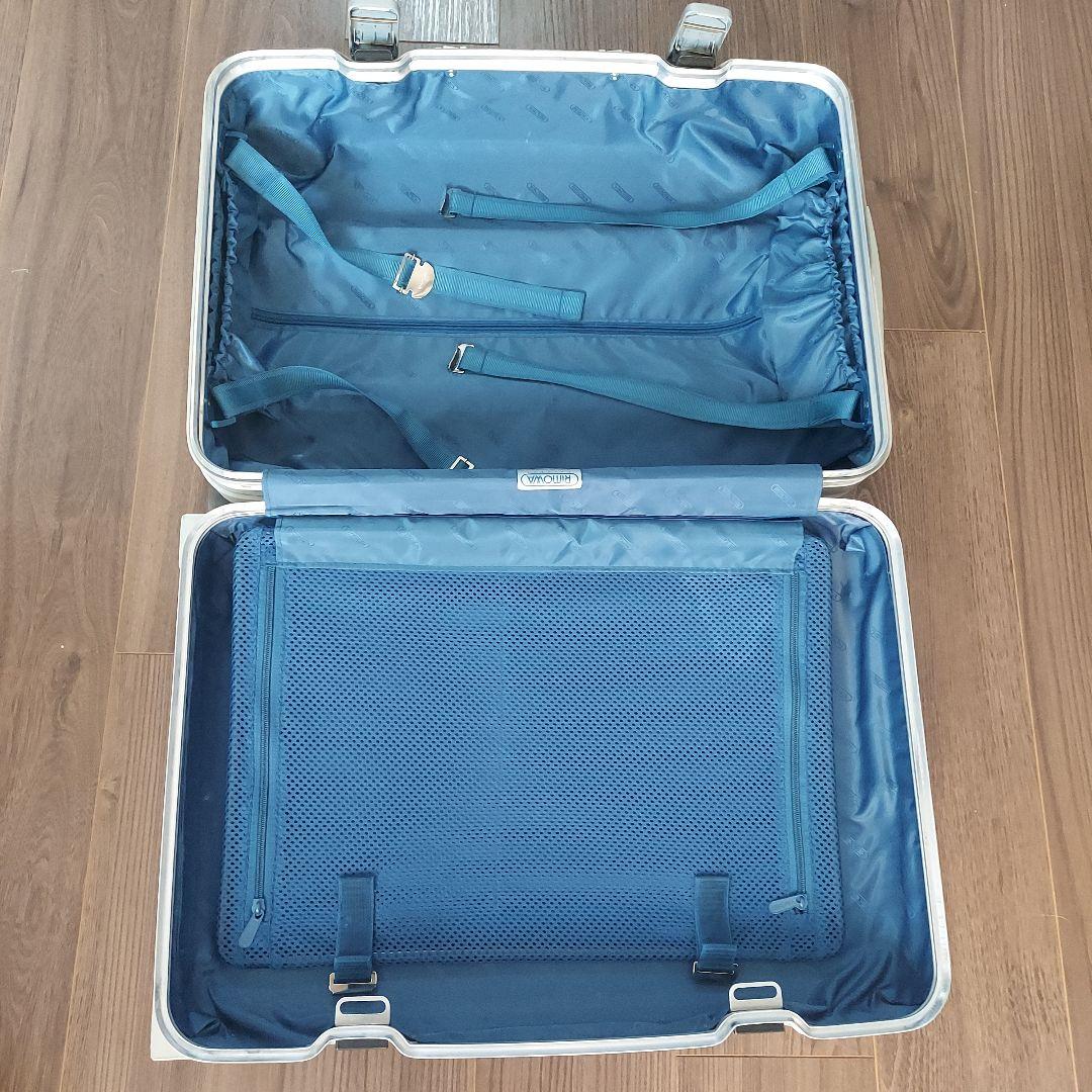 リモアキャリーケース　青ロゴ32L　シルバー アルミニウム