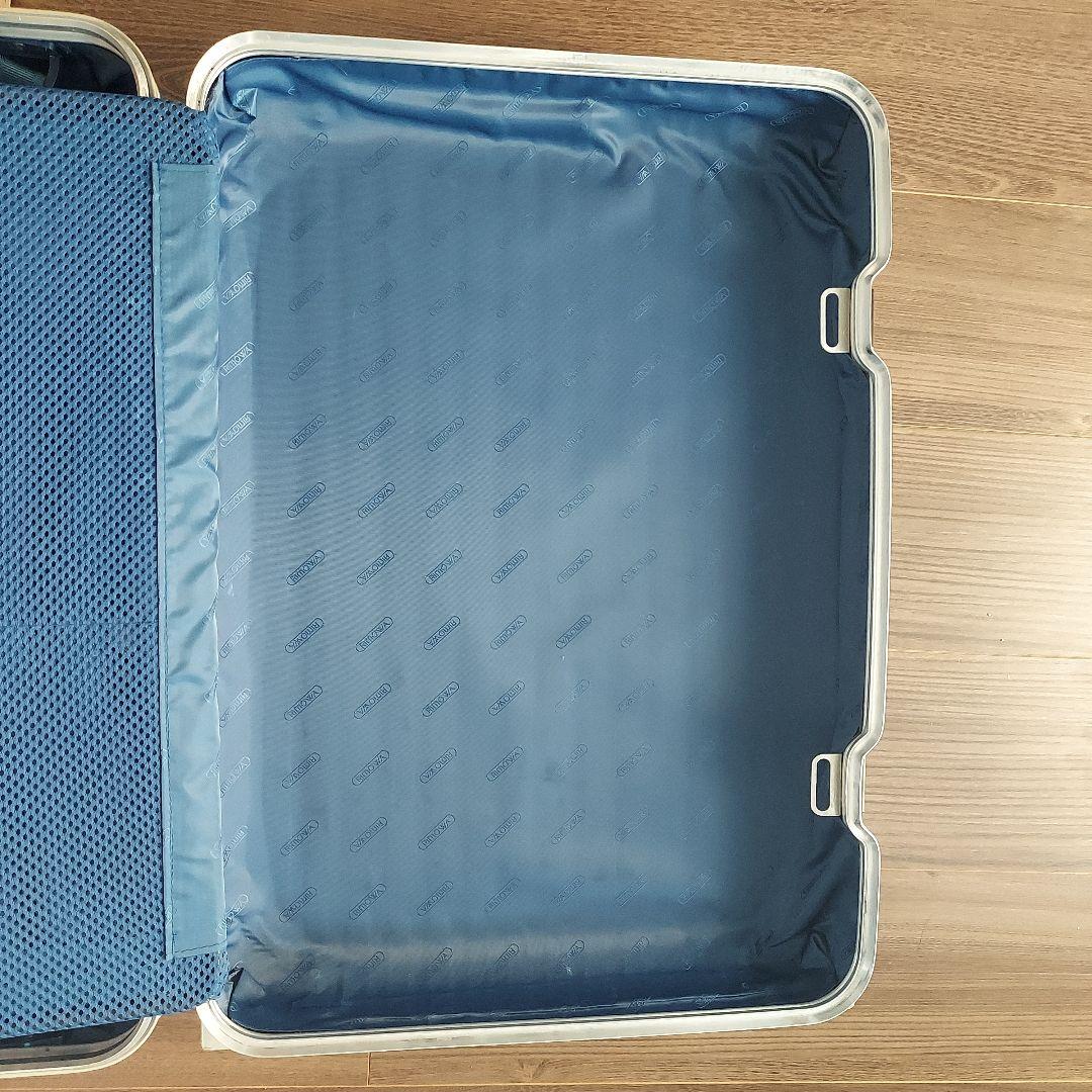 リモアキャリーケース　青ロゴ32L　シルバー アルミニウム