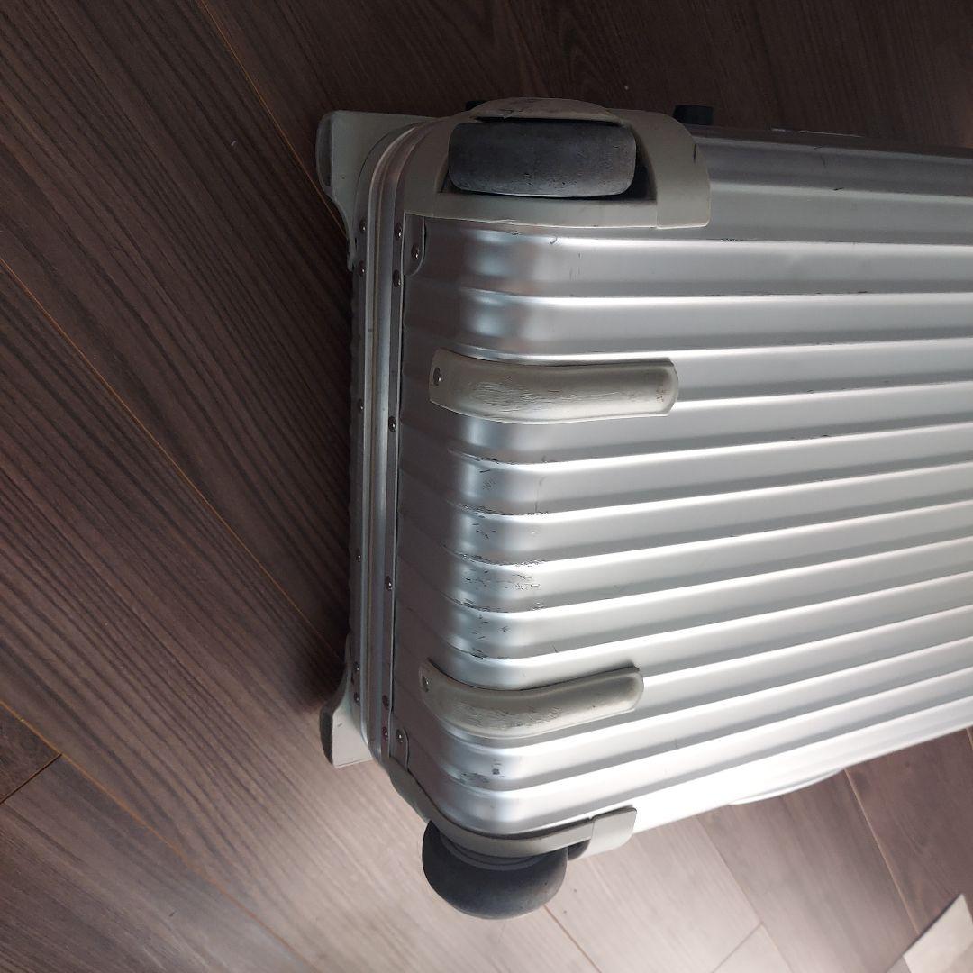 リモアキャリーケース　青ロゴ32L　シルバー アルミニウム