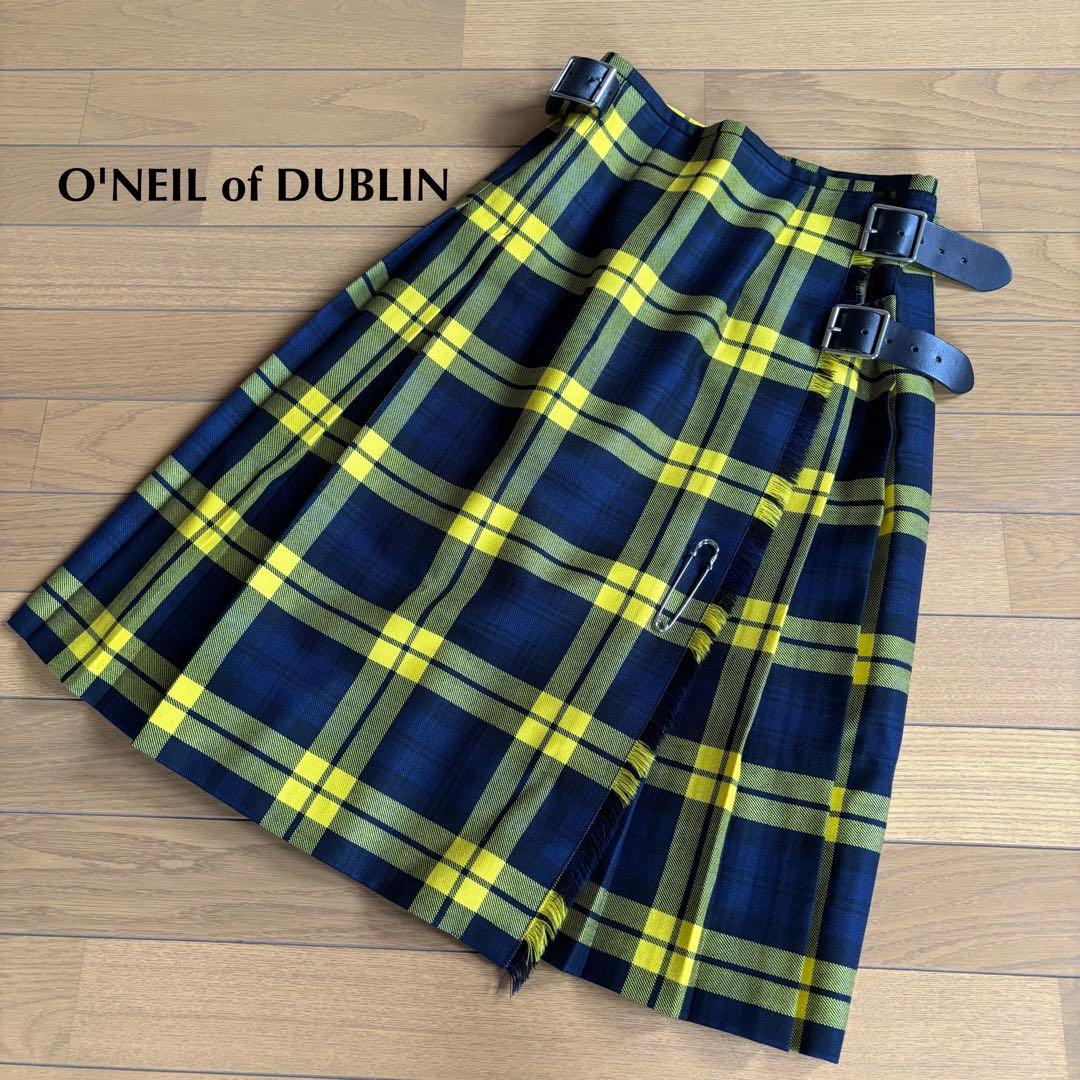 O'NEIL of DUBLIN ウーステッドウールキルトスカート　サイズGB8