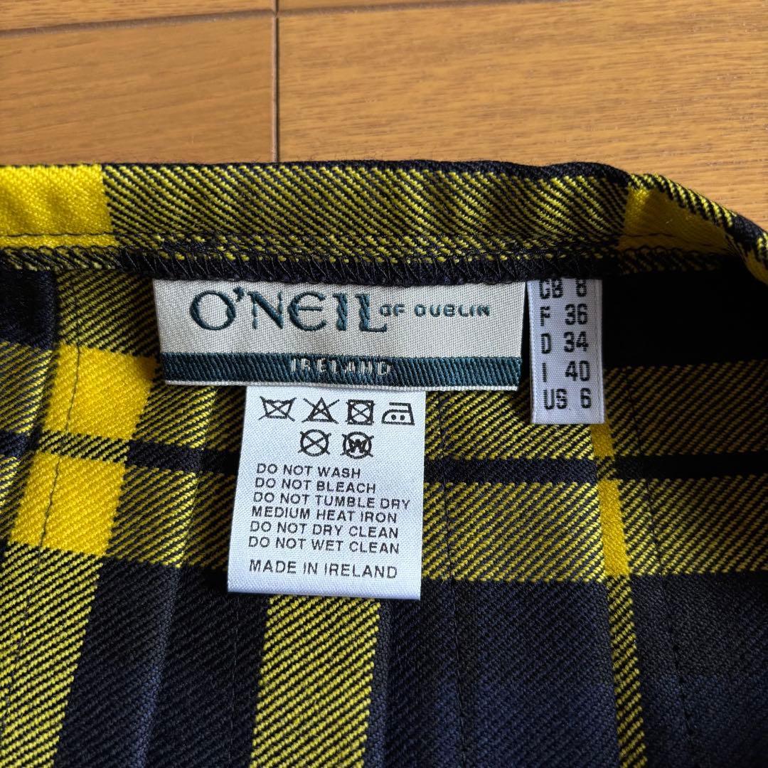 O'NEIL of DUBLIN ウーステッドウールキルトスカート　サイズGB8