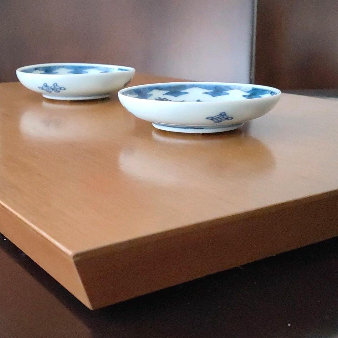 染付け丸皿　陶額