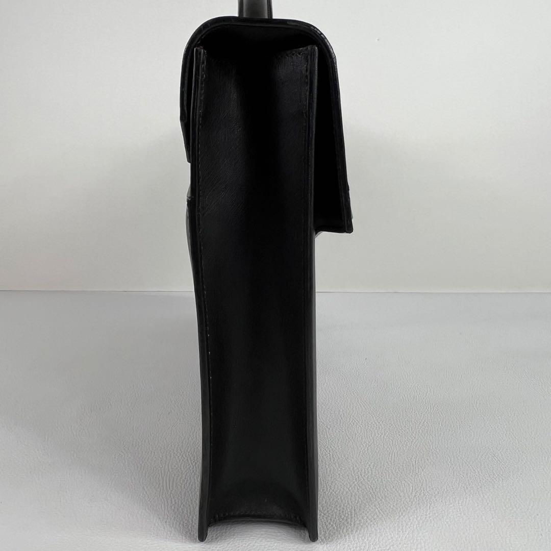 ダンヒル ブリーフケース ビジネスバッグ レザー ダークブラウン フラップ 鍵付