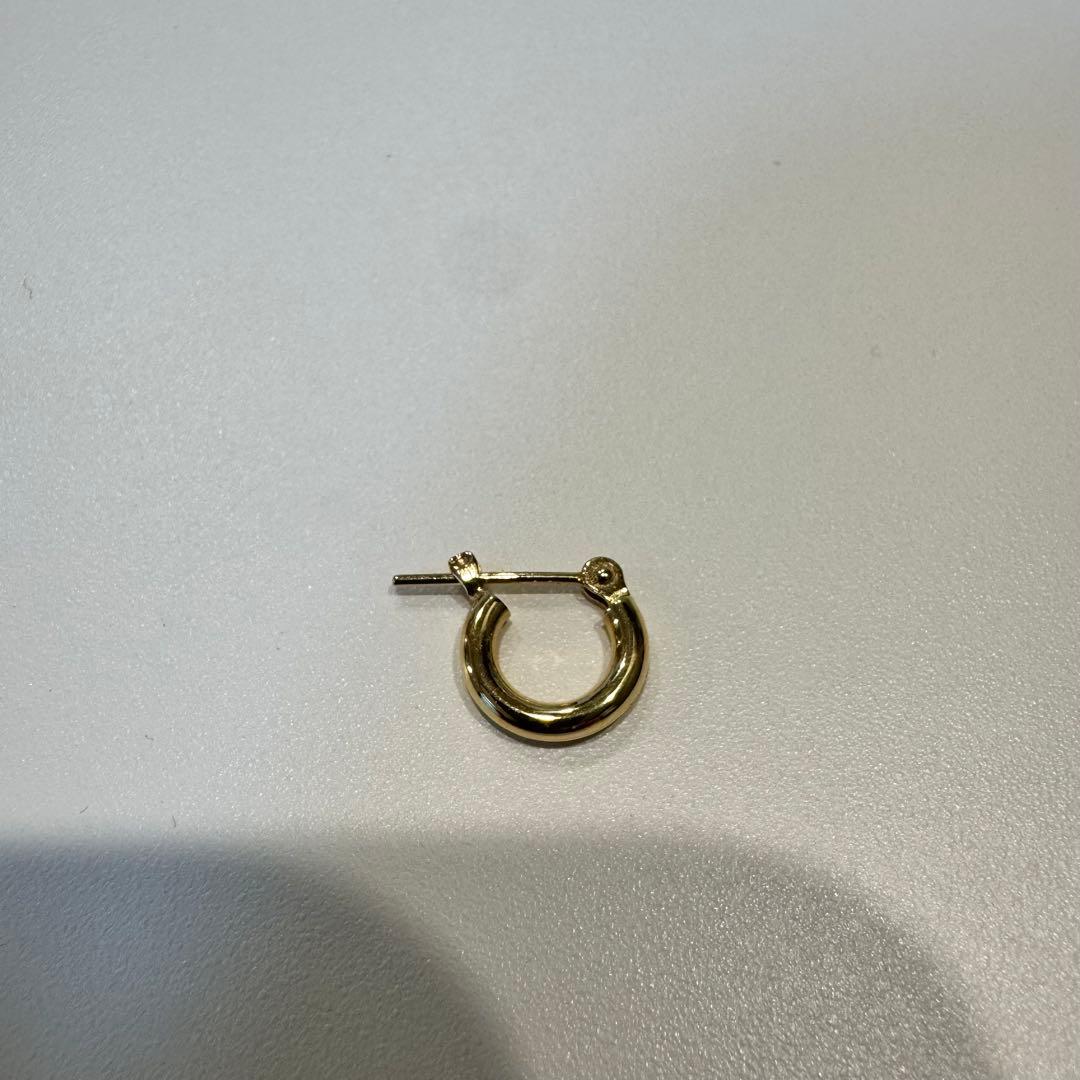 k18 フープピアス　2×10 片耳