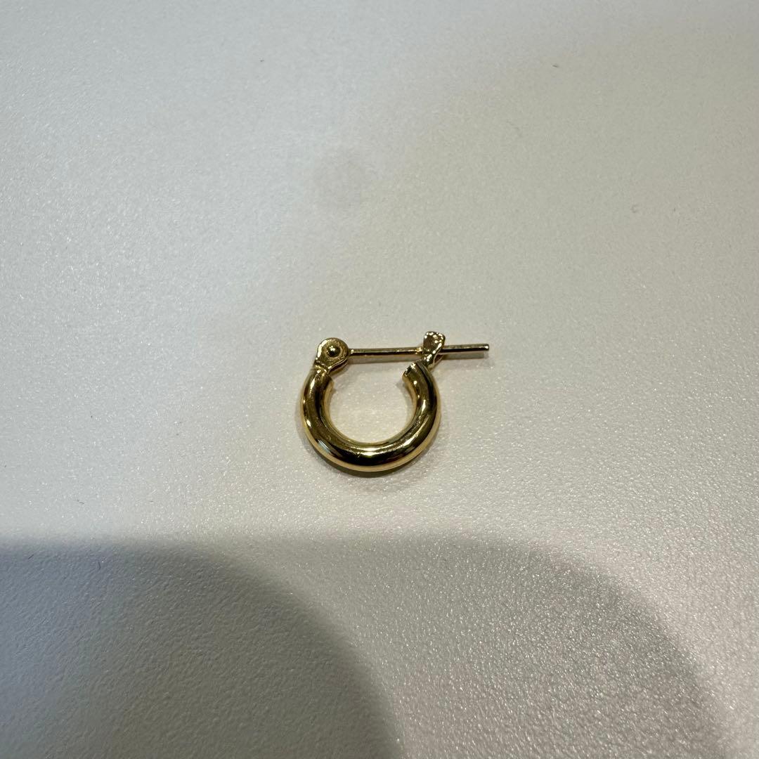 k18 フープピアス　2×10 片耳