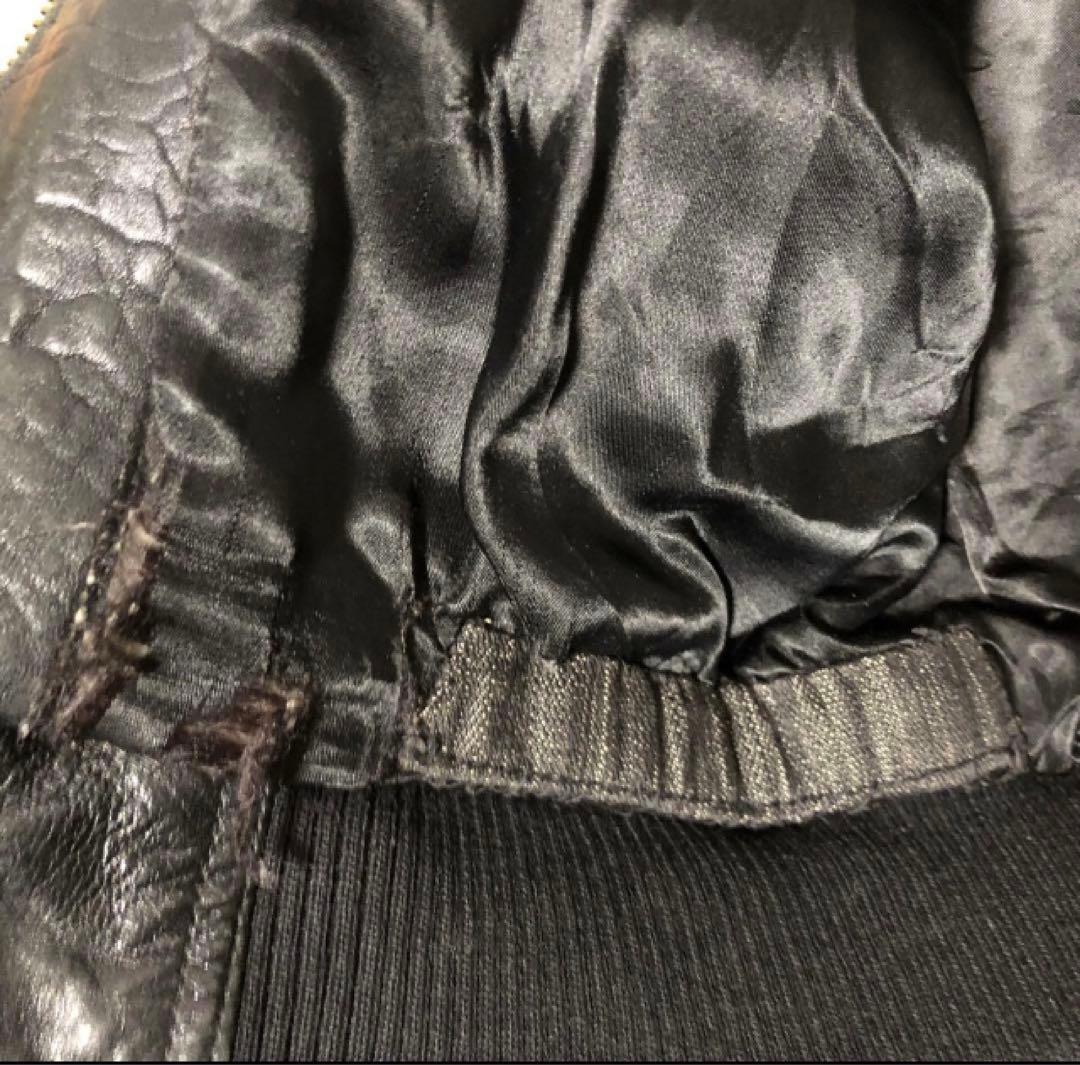 深水光太着用似❗️短丈 MIDWAY A-2 牛革 フライトジャケット 黒S