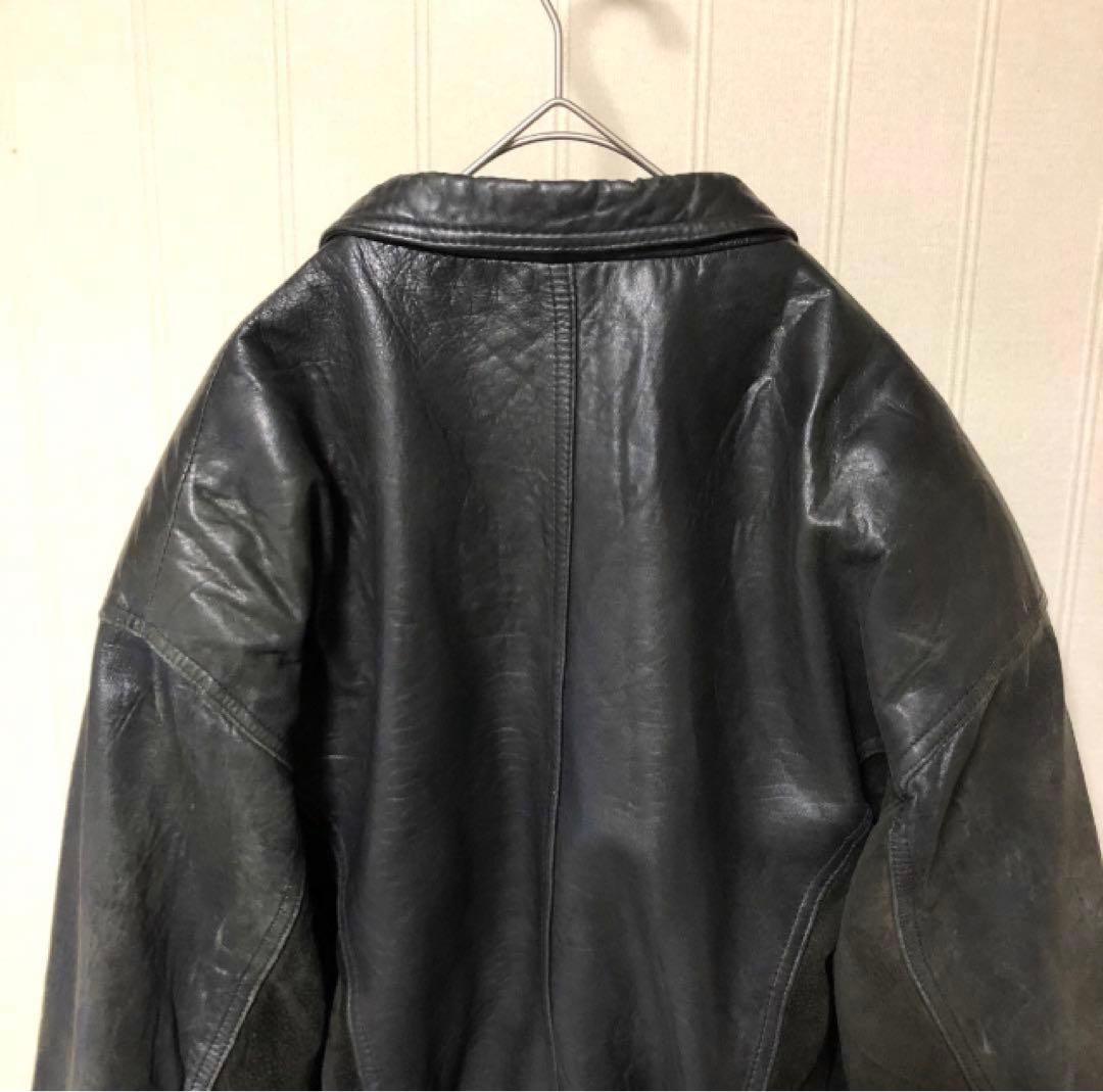 深水光太着用似❗️短丈 MIDWAY A-2 牛革 フライトジャケット 黒S