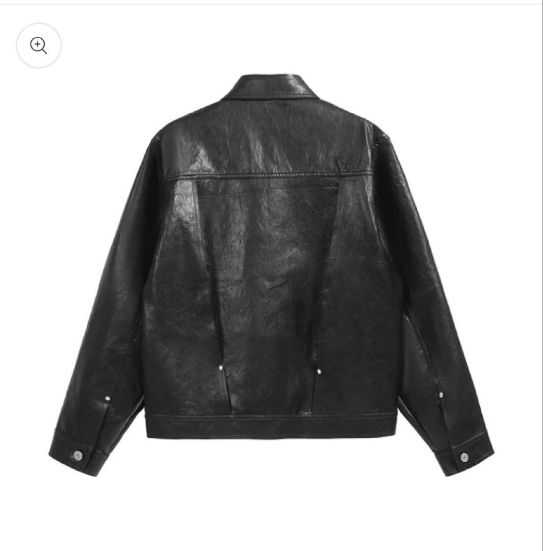 ジャケット・アウター leather jacket black our legacy stussy