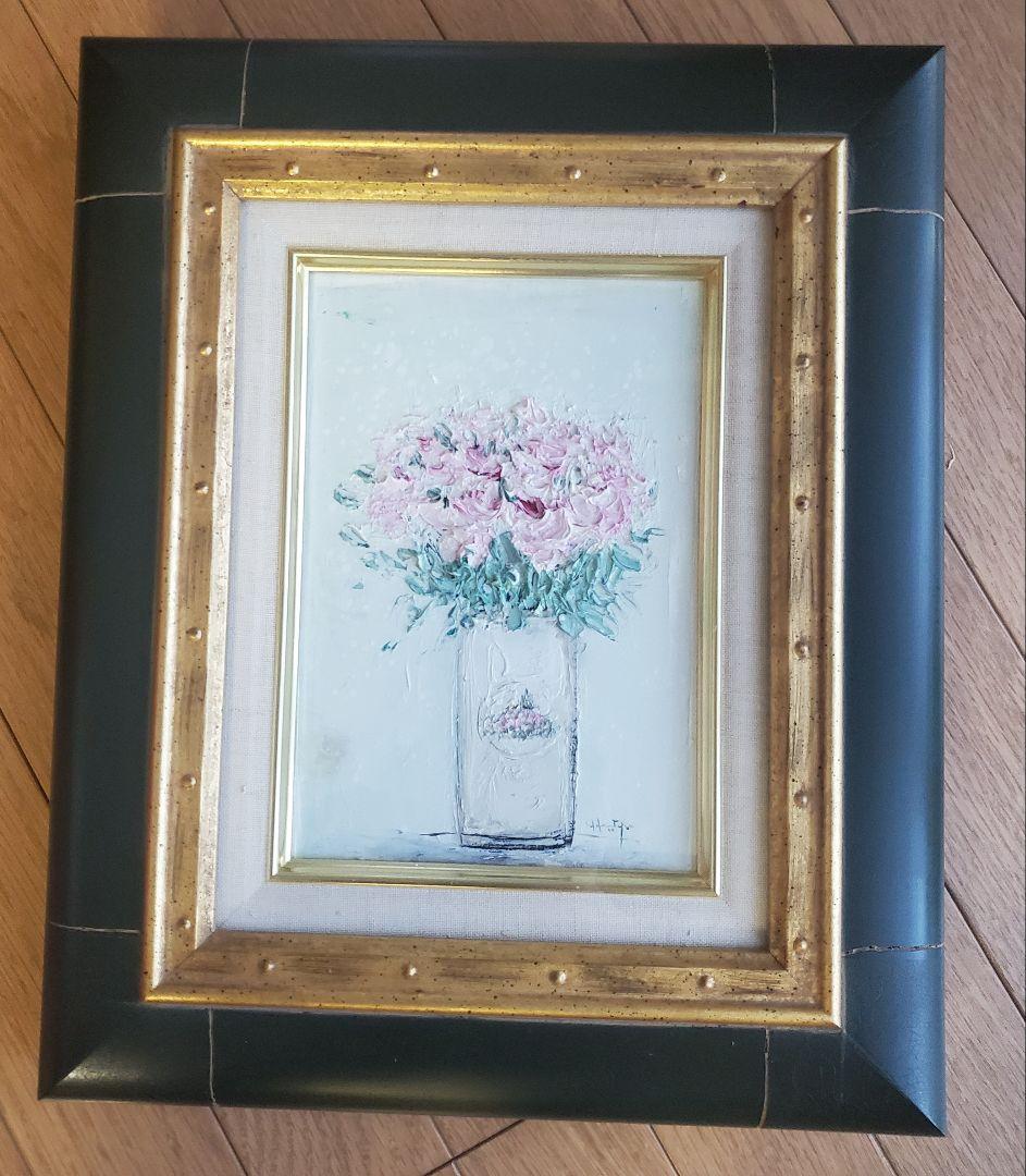 片山弘明　 油彩画 「薔薇」　油絵　北海道