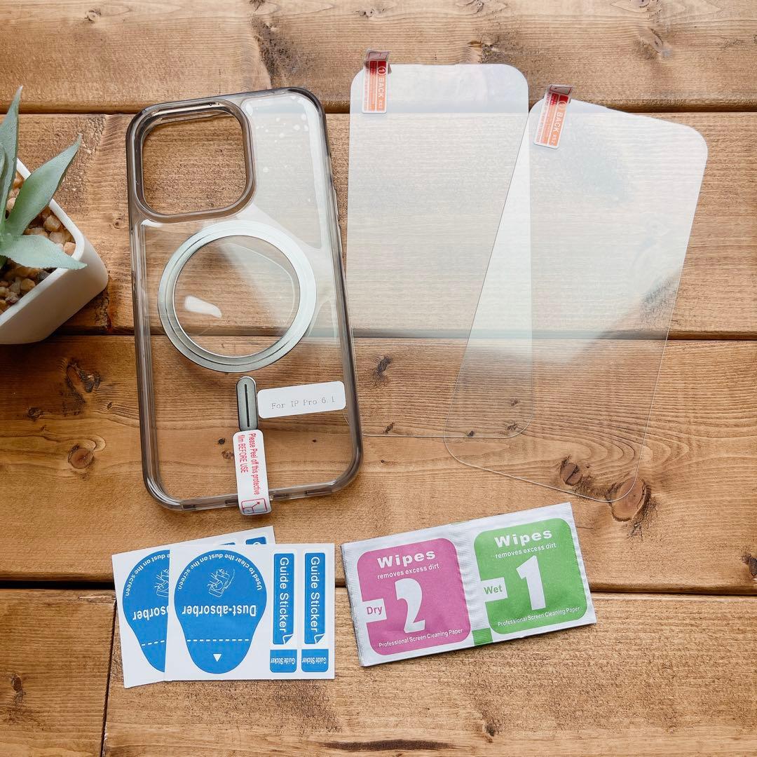 編集中》iPhone14Proケース フィルム2枚 MagSafe対応